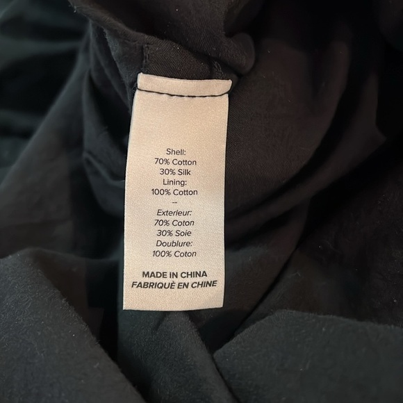 Cinq a Sept Black Rouched Tiered Silk Cotton Blend Maxi Dress Size 8 - Picture 8 of 9